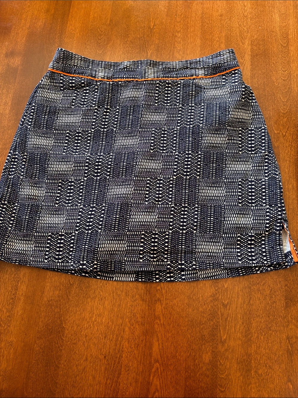 Lady Hagen Navy and White Scort with Orange Trim